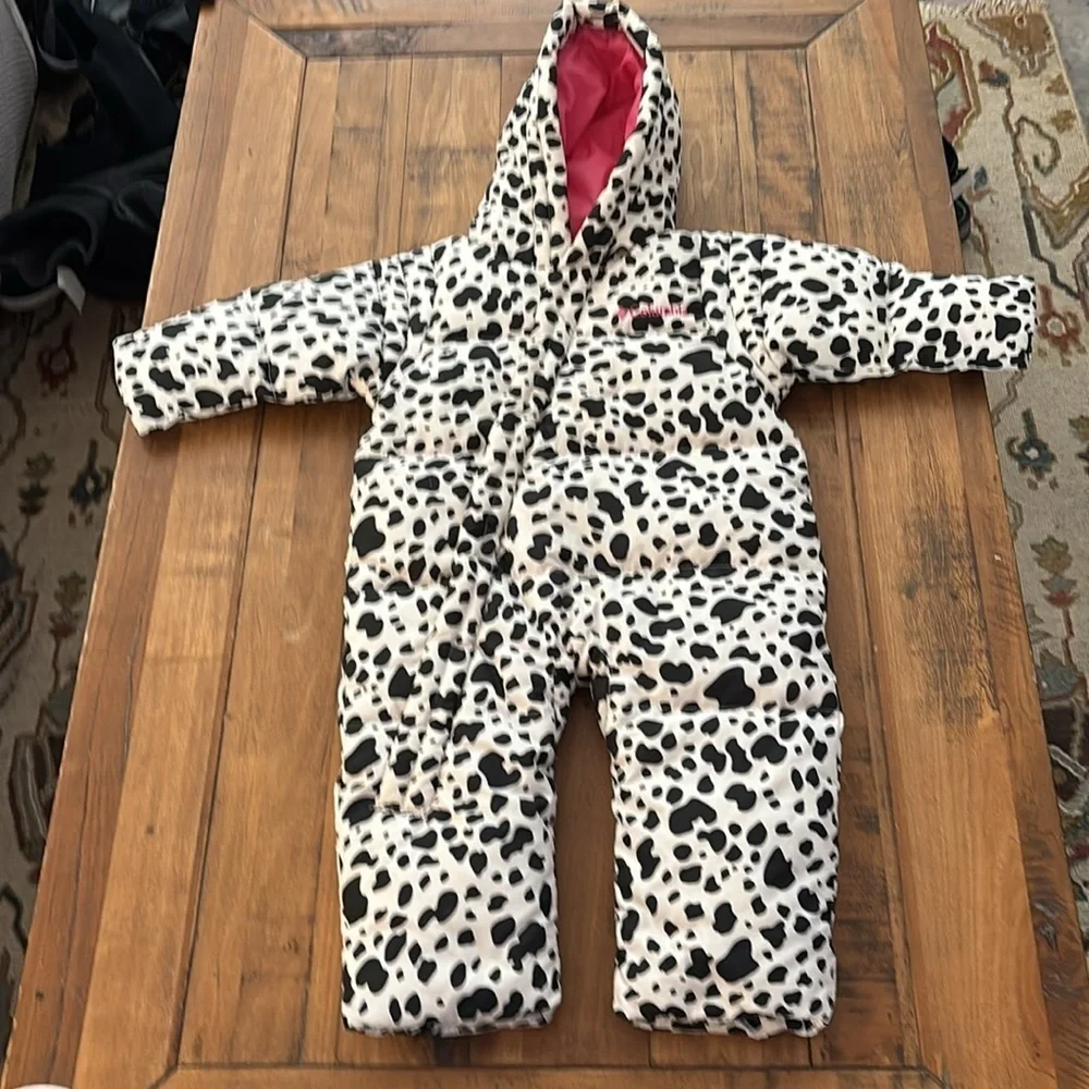 Columbia Infant Black and White Patterned Snowsuit 18mo